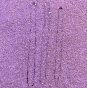 Sterling silver box chain necklaces